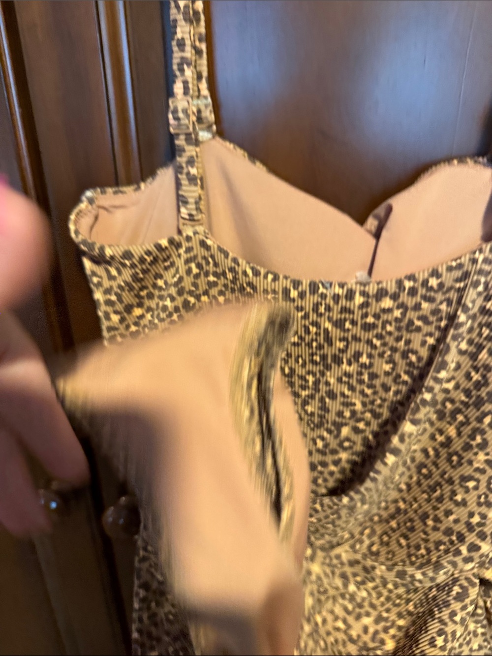 Aerie AE Leopard Print One-Piece Swimsuit in Tan and Black New without Tags - Picture 5 of 6